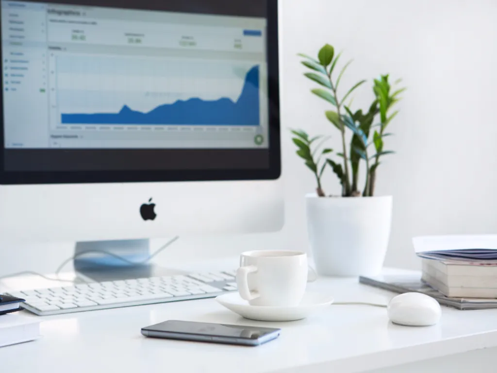 Search traffic chart on a desktop screen