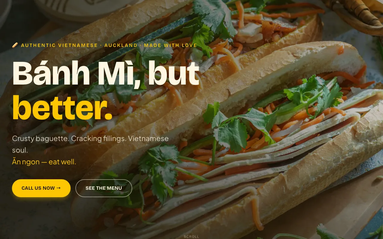 Bánh Mì King — Web Design case study by Merlin Wise