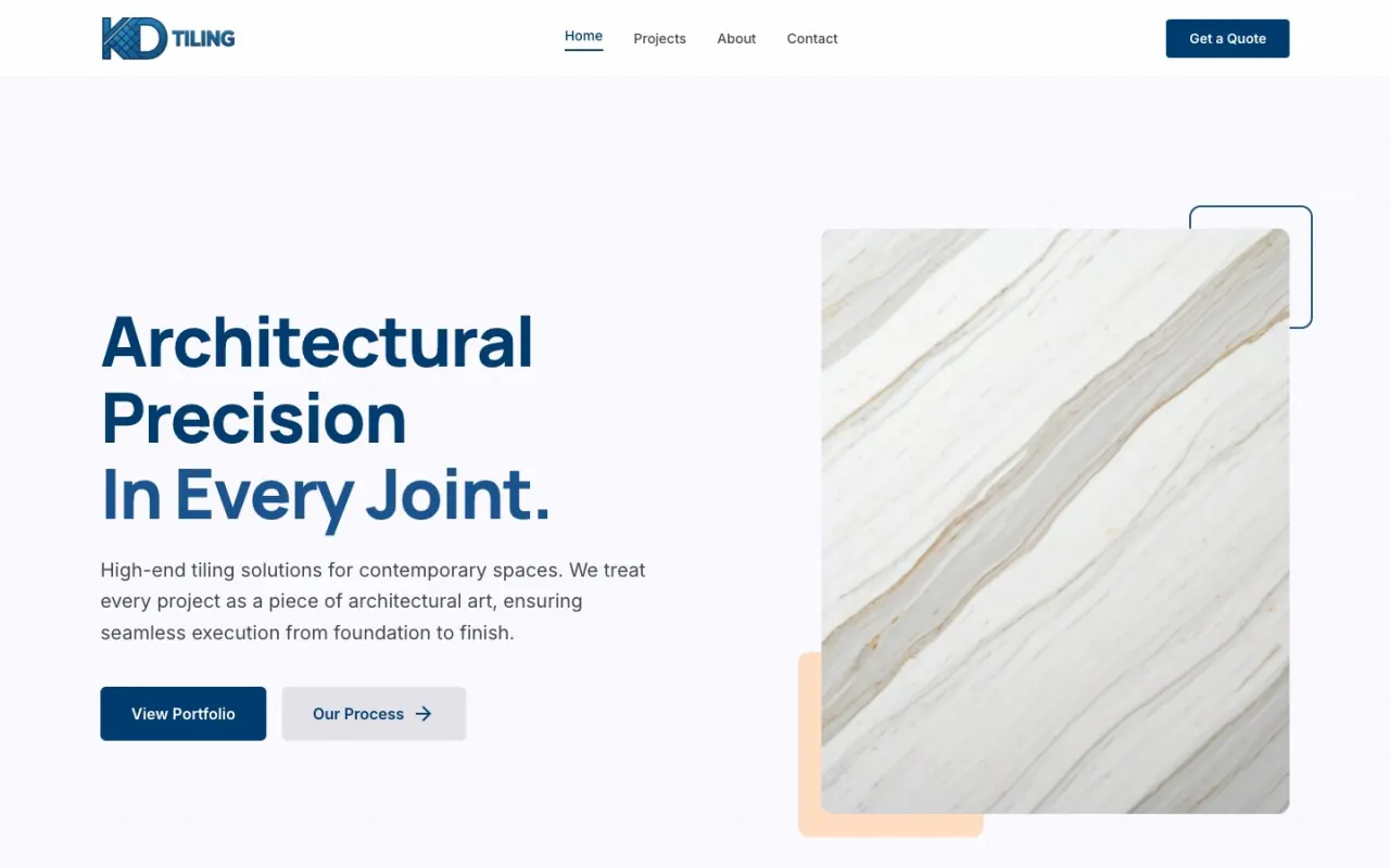 KD Tiling — Web Design case study by Merlin Wise